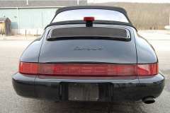 Porsche 911 Convertible Black 1991 Rear View