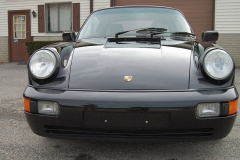 Porsche 911 Convertible Black 1991 Front View