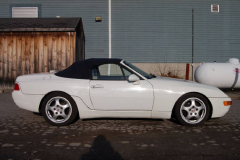 Porsche 968 White Convertible 1992 Passenger Side View