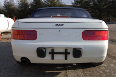 Porsche 968 White Convertible 1992 Rear View