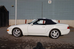 Porsche 968 White Convertible 1992 Driver Side View