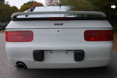 Porsche 968 Coupe White 1993 Rear View