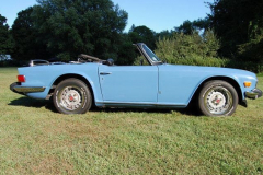 Triumph TR6 Blue 1975 Passenger Side View